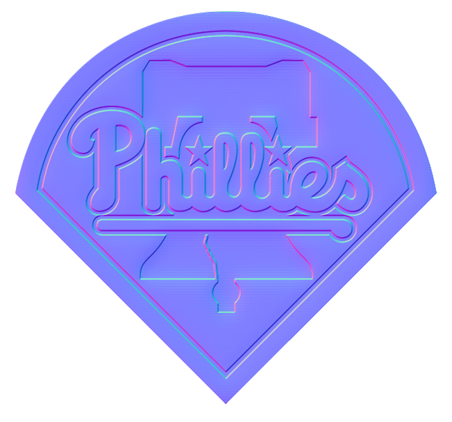 Philadelphia Phillies Colorful Embossed Logo iron on paper